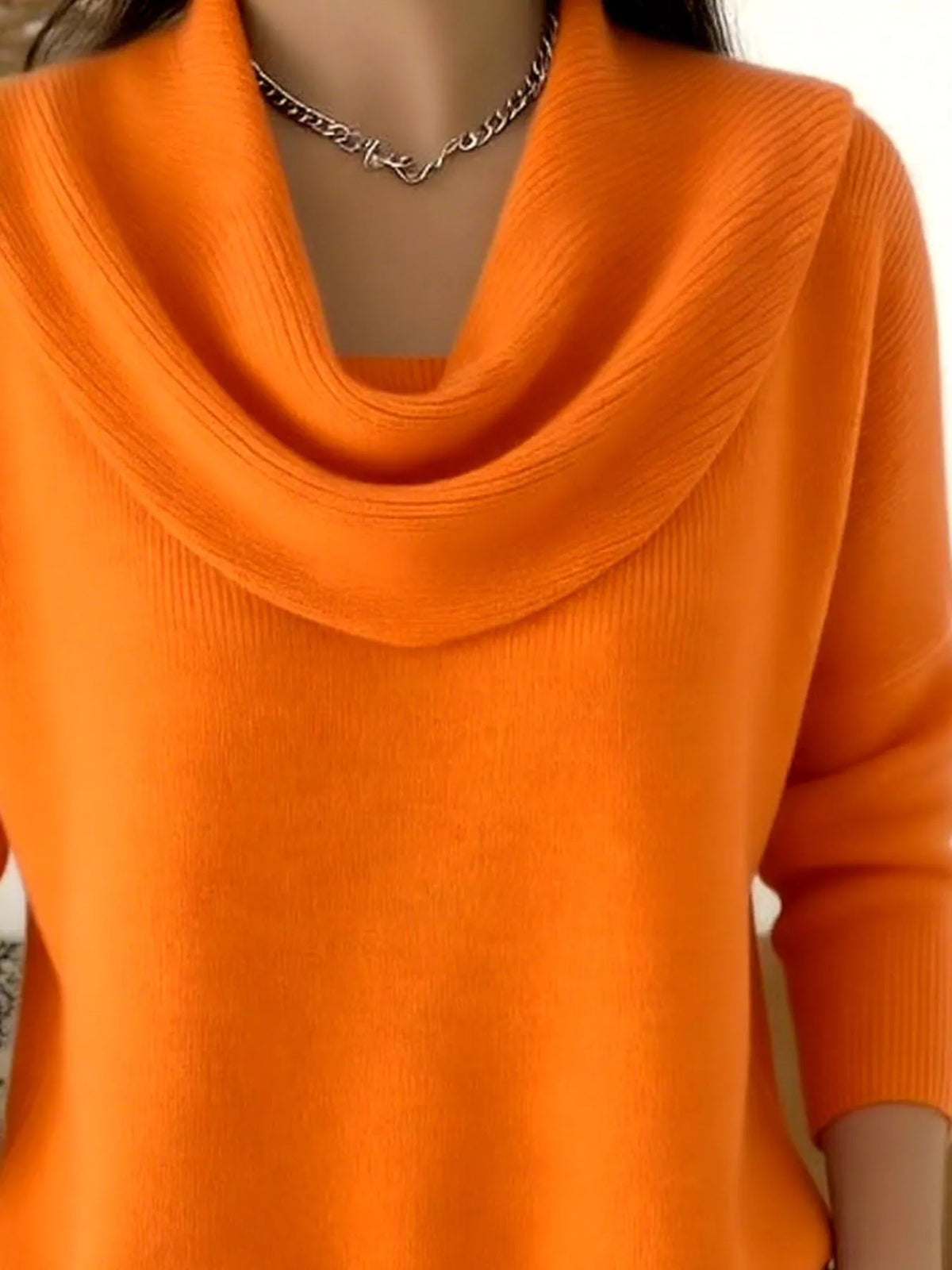 Full Size Cowl Neck Solid Color Sweater Plus Size - Salt & Stone