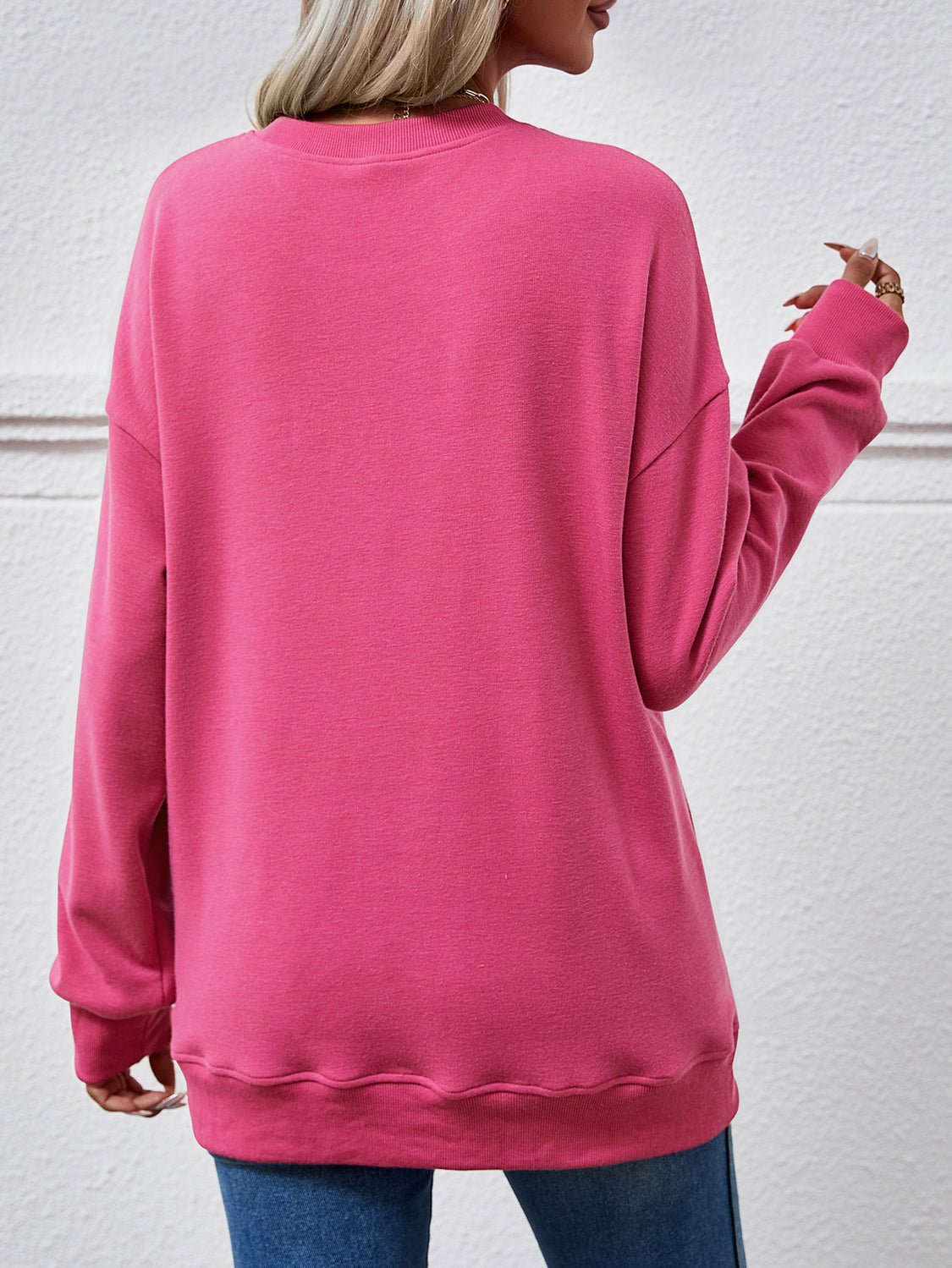 Dropped Shoulder Sweatshirt with Pockets - Salt & Stone
