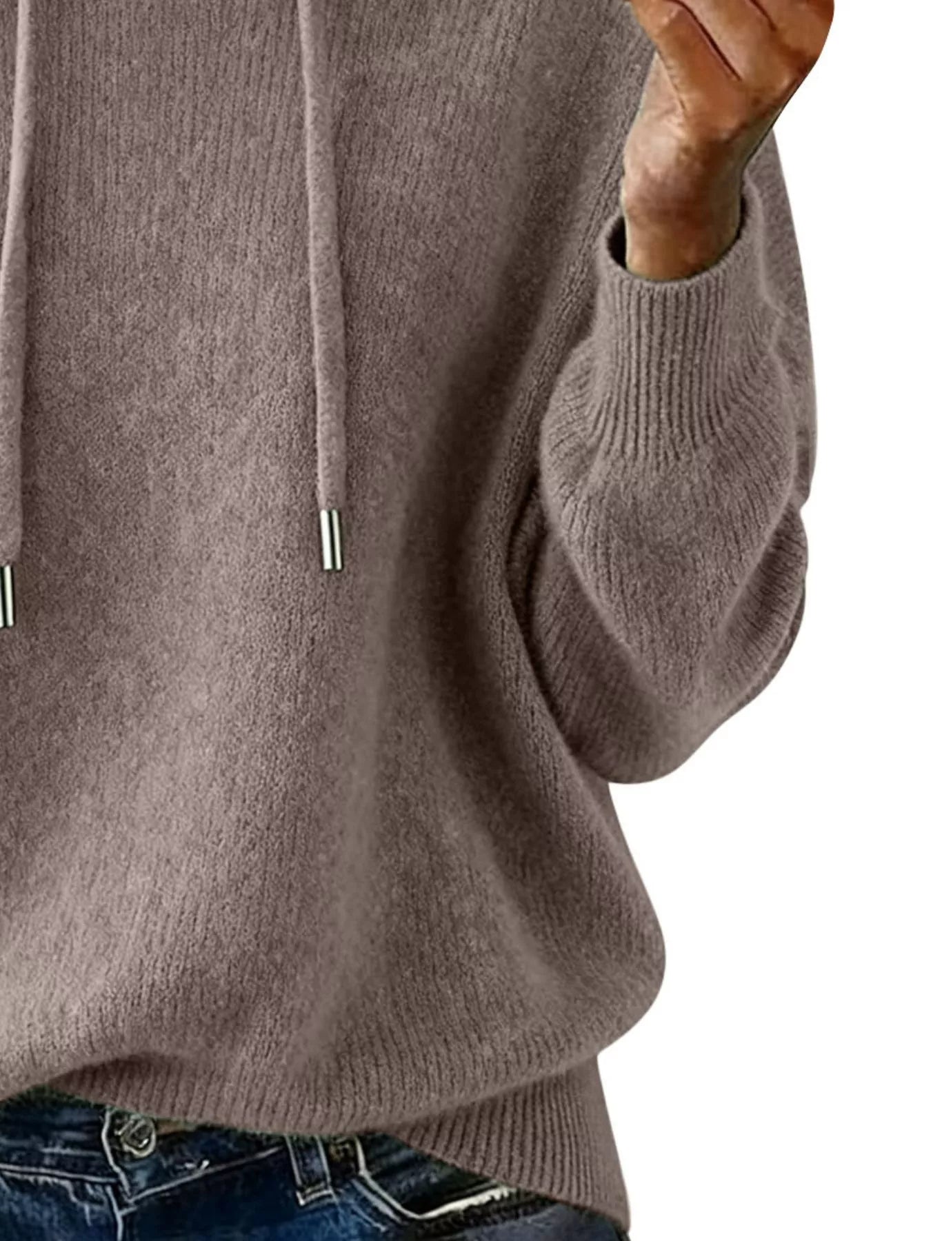 Drawstring Long Sleeve Hooded Sweater - Salt & Stone