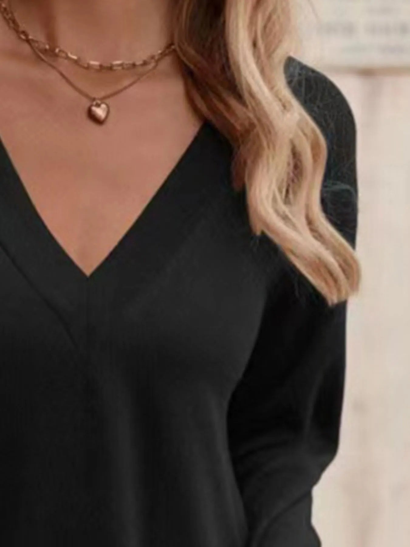 V - Neck Long Sleeve T-Shirt - Salt & Stone