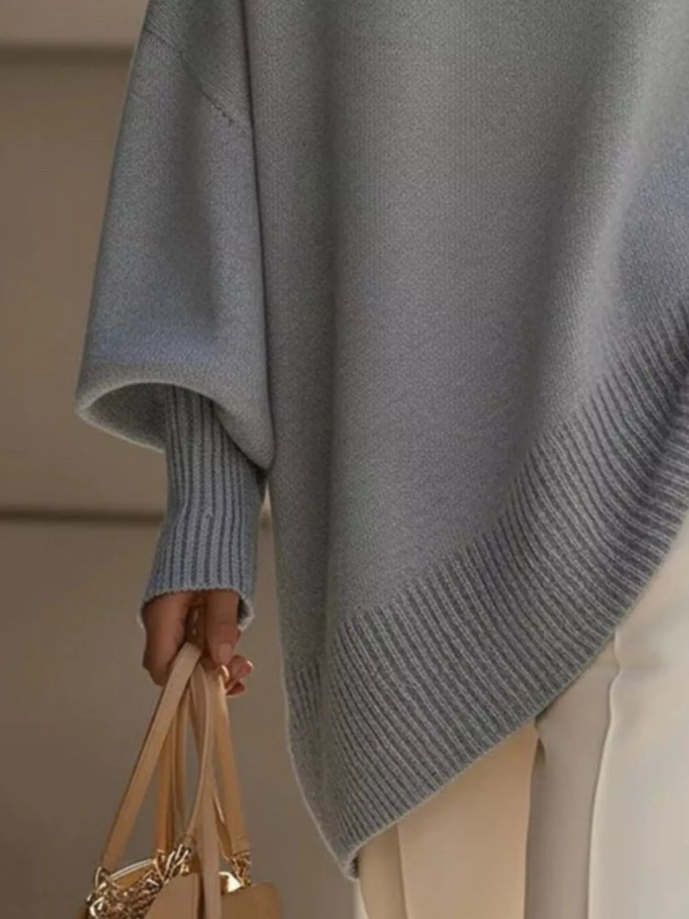 Oversized Batwing Sleeve Round Neck Sweater - Salt & Stone