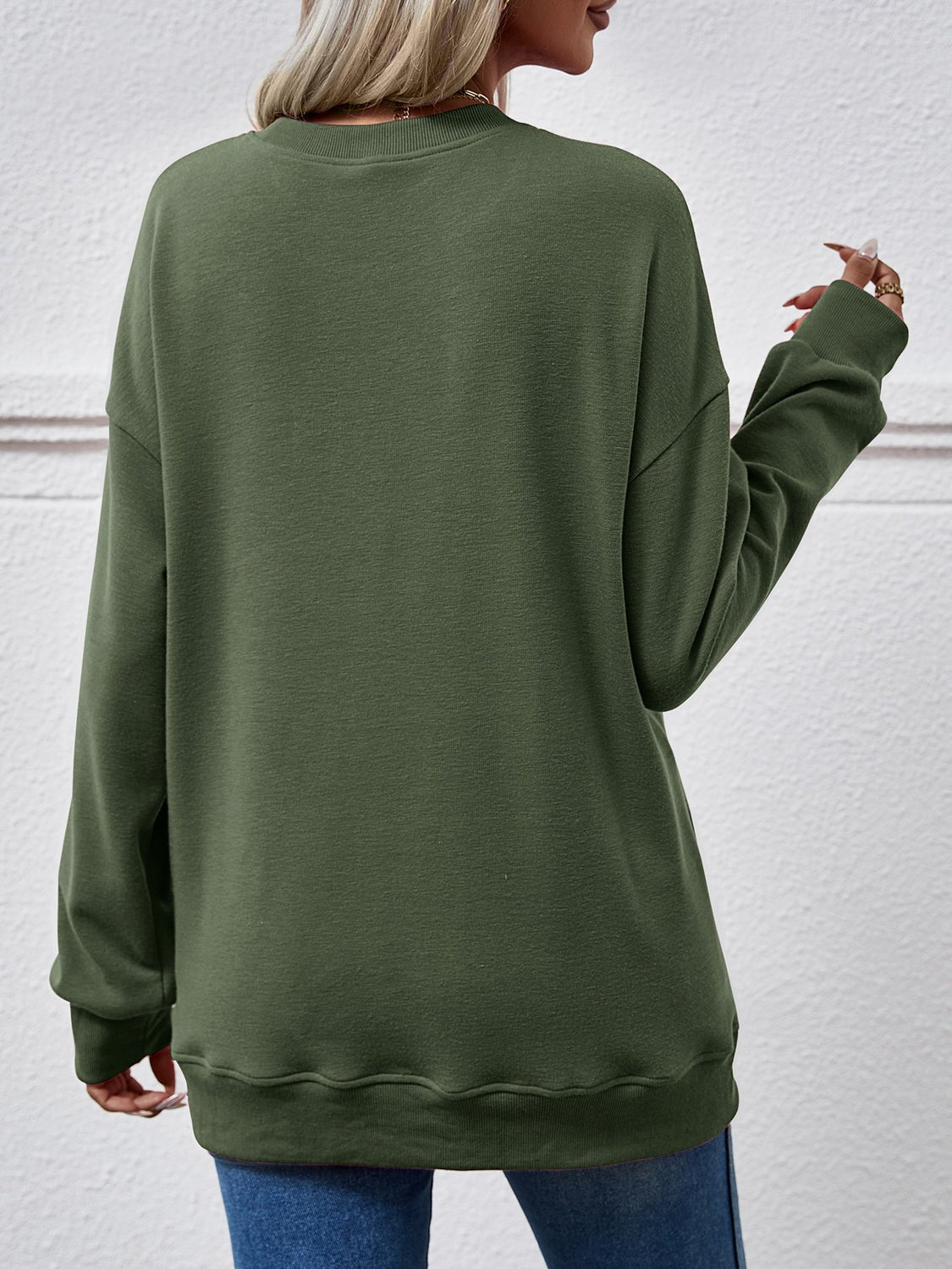 Dropped Shoulder Sweatshirt with Pockets - Salt & Stone