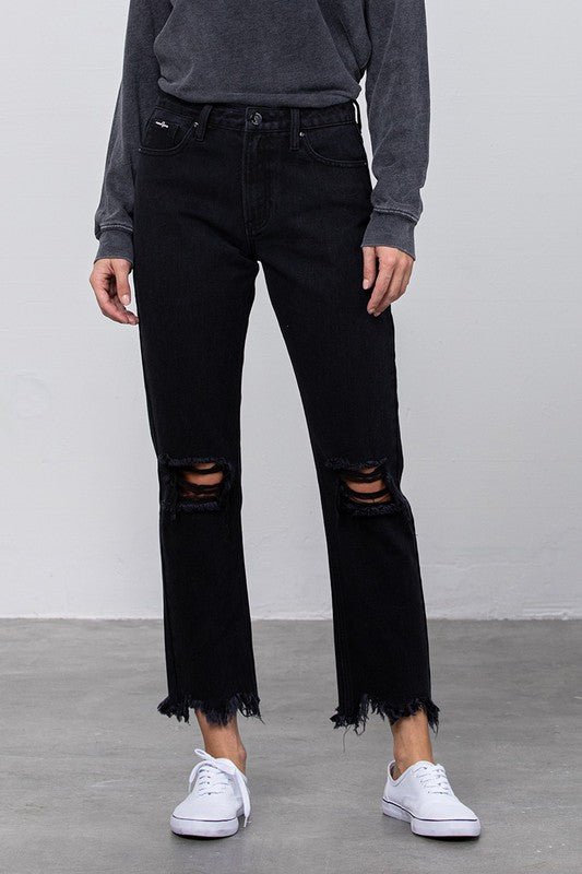 DESTROYED STRAIGHT JEANS - Salt & Stone