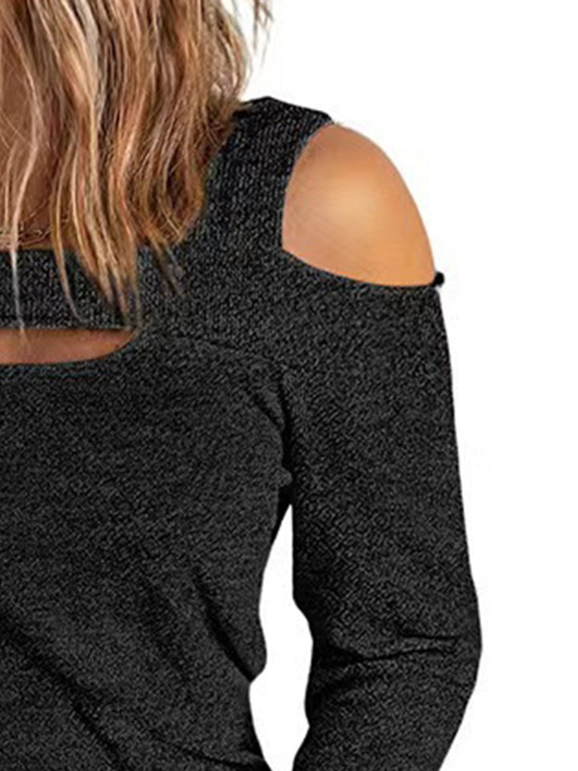 Full Size Cutout Cold Shoulder Blouse - Salt & Stone