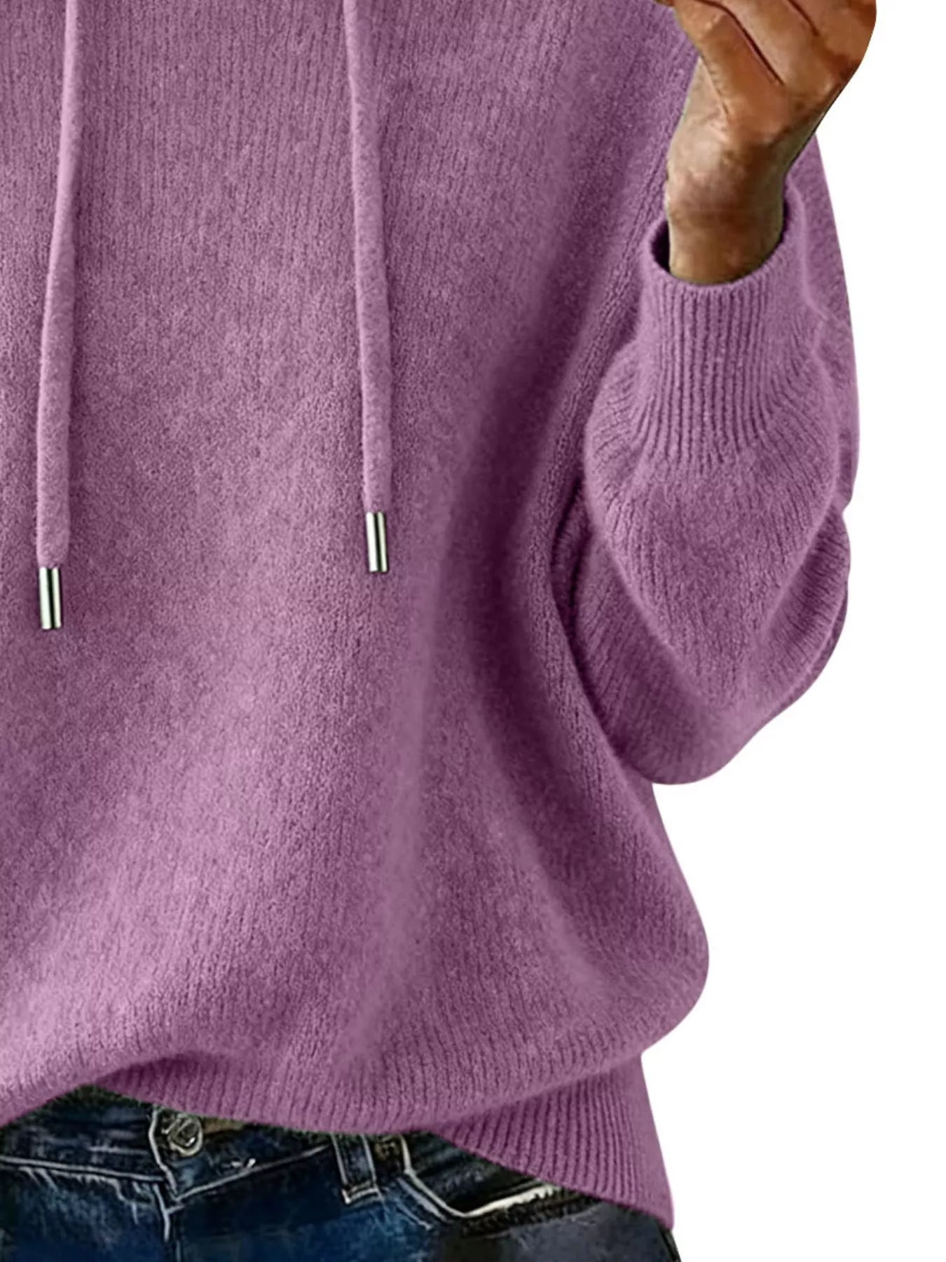 Drawstring Long Sleeve Hooded Sweater - Salt & Stone