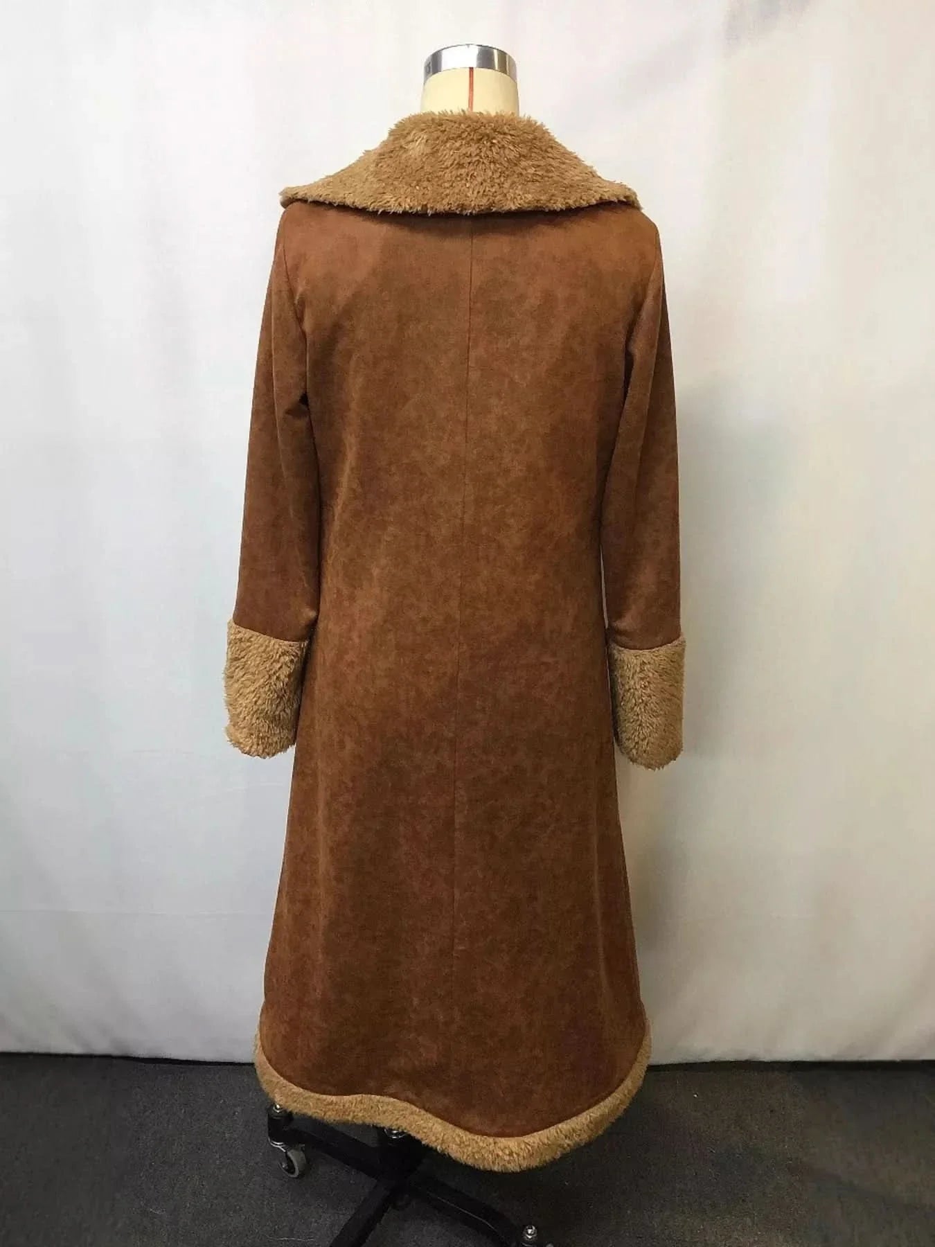 Vintage Faux Fur Trim Longline Coat For Women - Salt & Stone