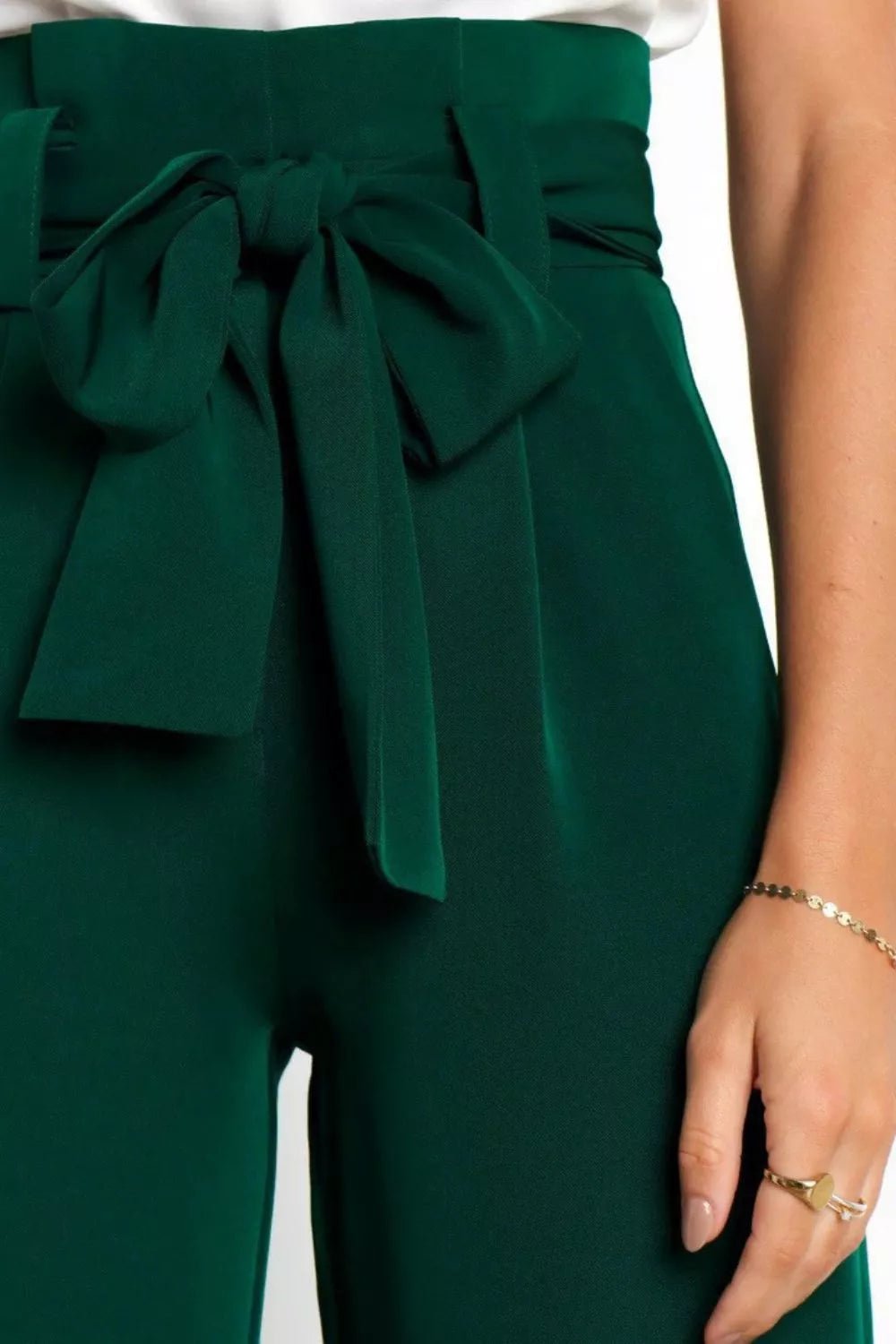 High Waist Tie Front Wide Leg Pants - Salt & Stone