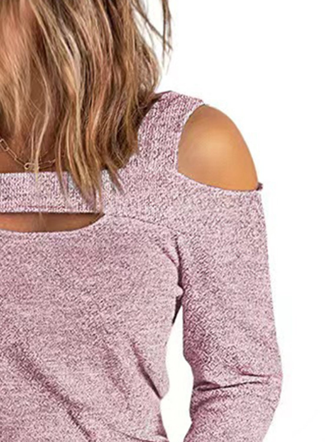 Full Size Cutout Cold Shoulder Blouse - Salt & Stone