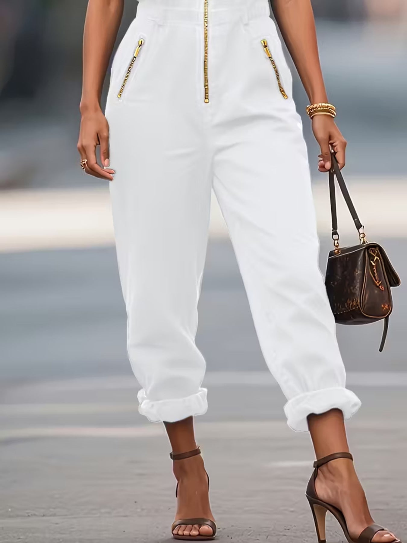 Sleeveless Zip - Up Jumpsuit - Salt & Stone