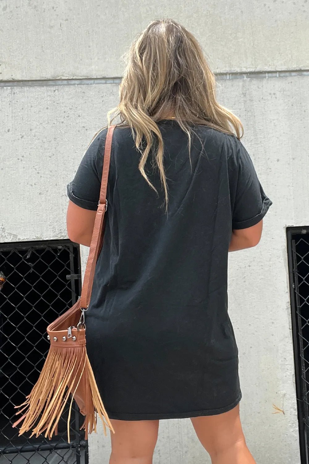 Graphic Round Neck Short Sleeve Tee Dress - Salt & Stone