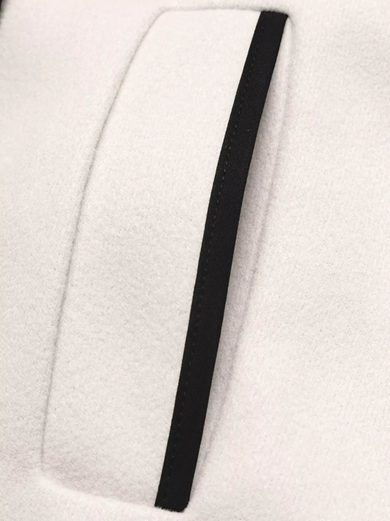 Contrast Trim Double - Breasted Jacket - Salt & Stone