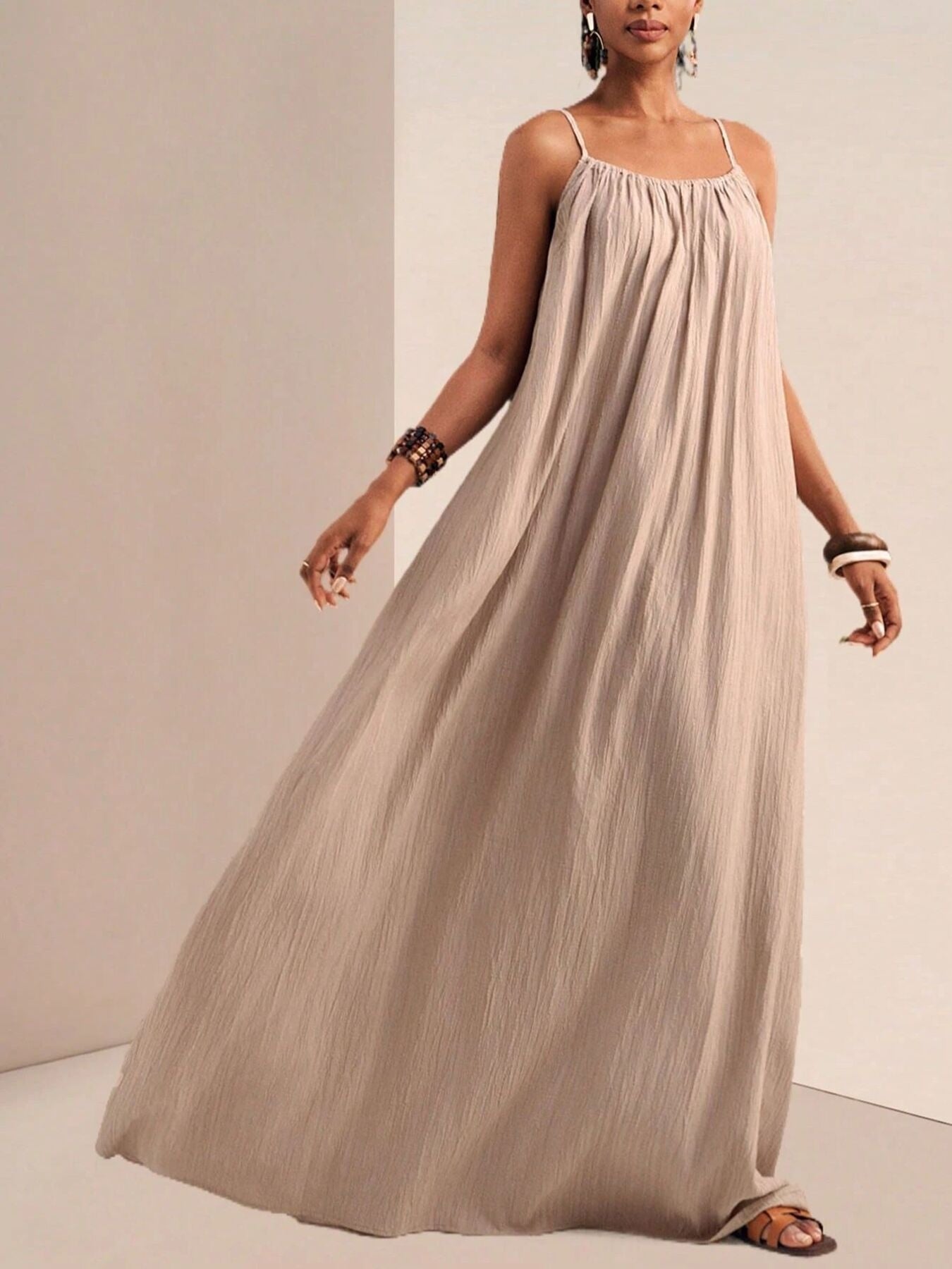 Spaghetti Strap Flowy Maxi Dress - Salt & Stone