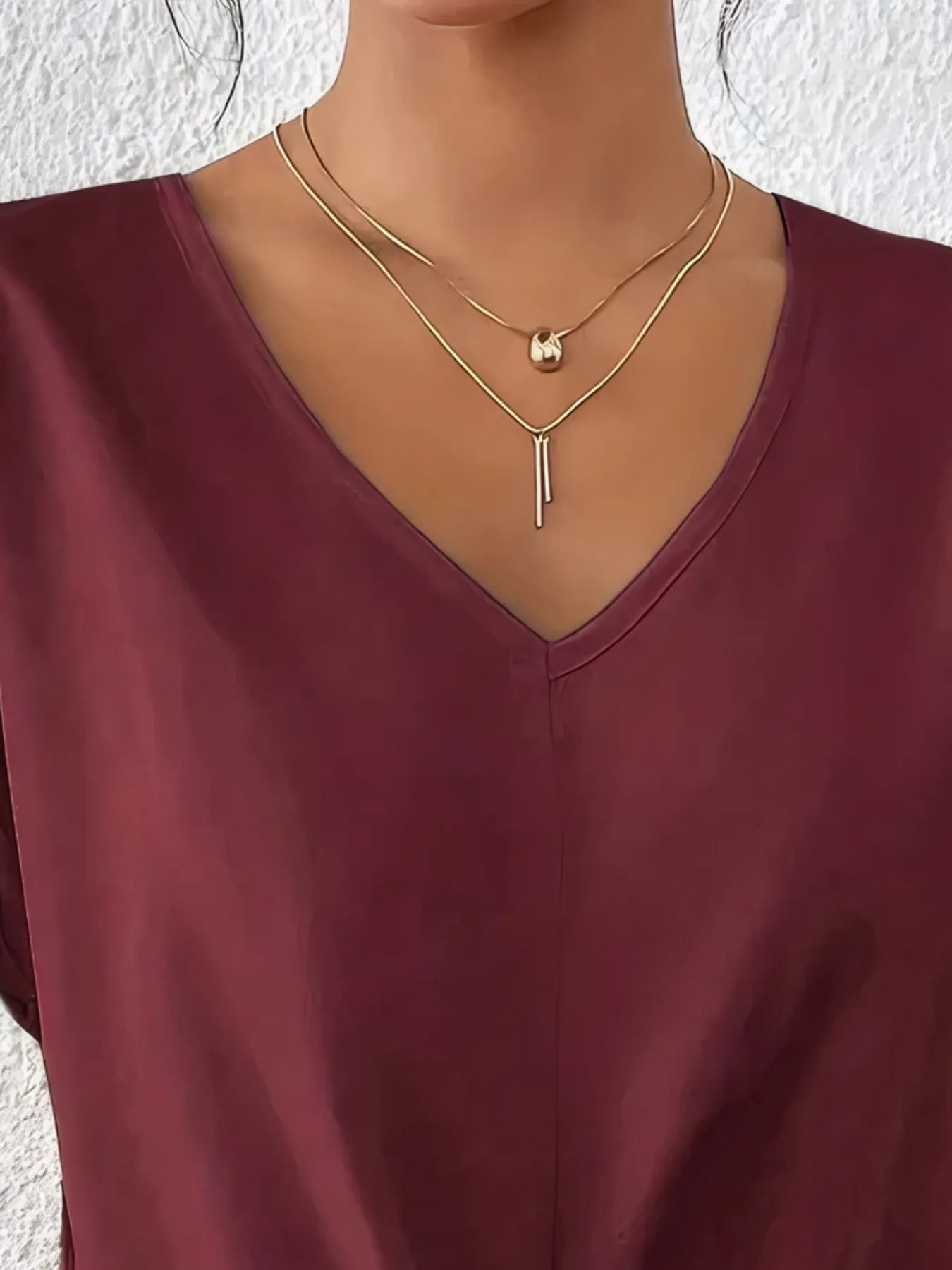 V - Neck Twist Front Top - Salt & Stone