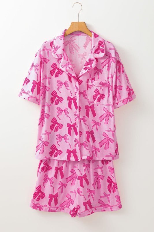 Valentine Bow Shirt and Shorts Pajamas Set - Salt & Stone