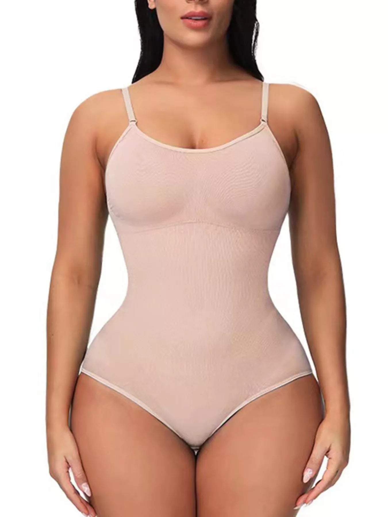 Full Size Seamless Scoop Neck Shaping Bodysuit Plus Size - Salt & Stone