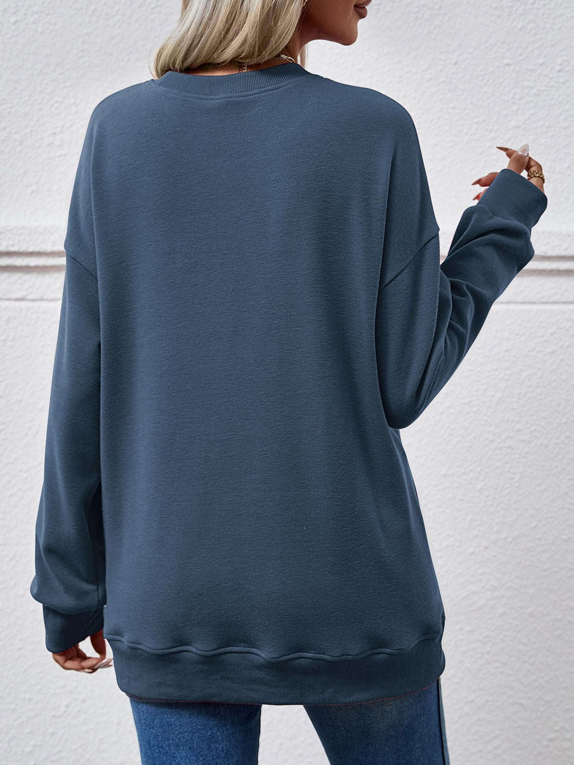 Dropped Shoulder Sweatshirt with Pockets - Salt & Stone