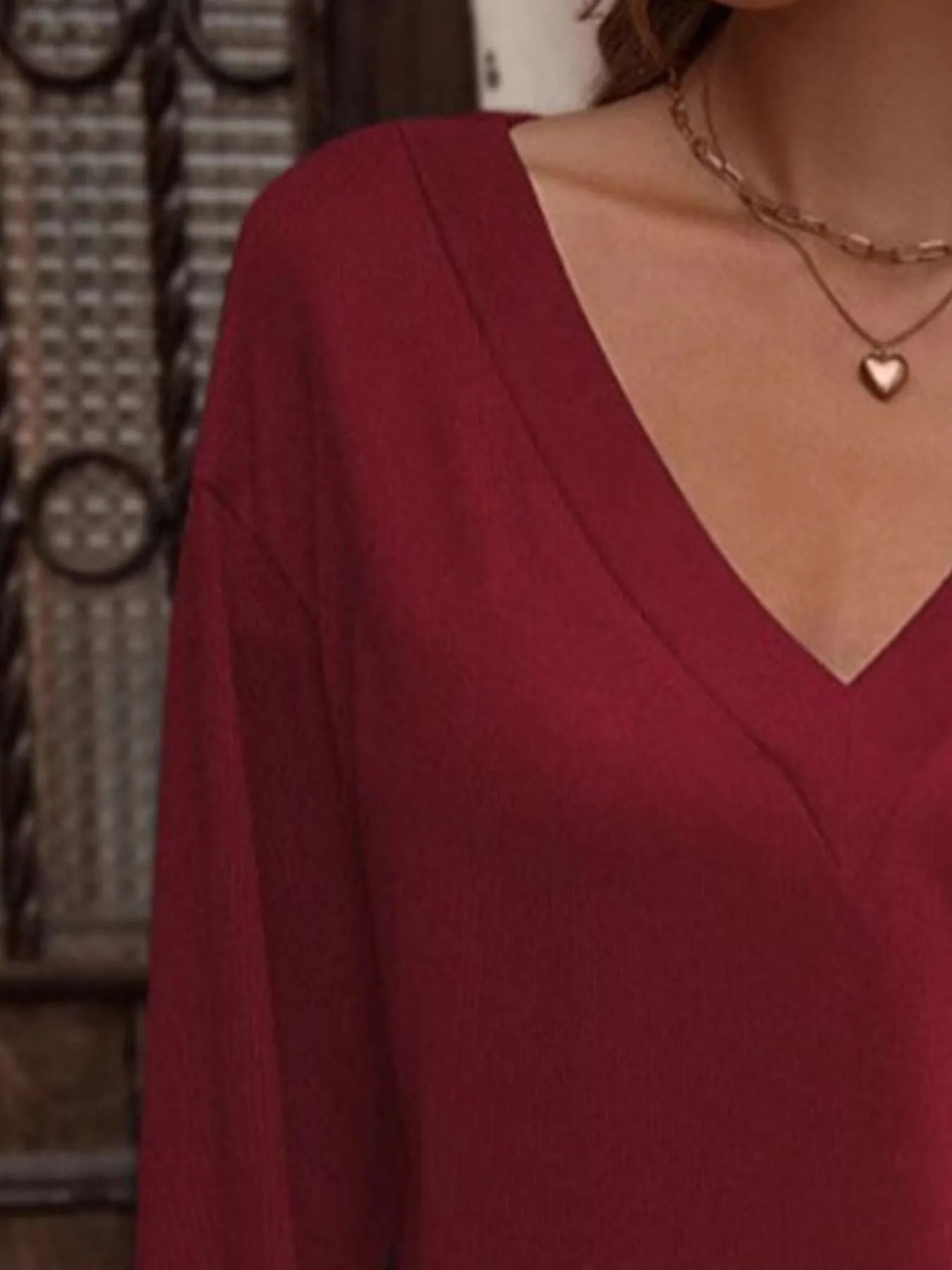 V - Neck Long Sleeve T-Shirt - Salt & Stone