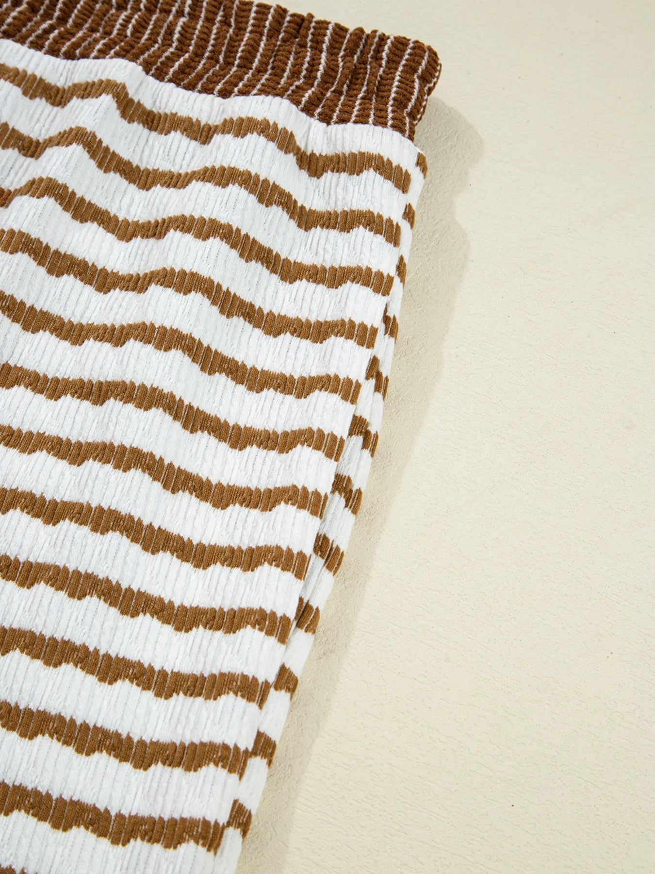 Stripe Collared Top and Drawstring Pant Set - Salt & Stone