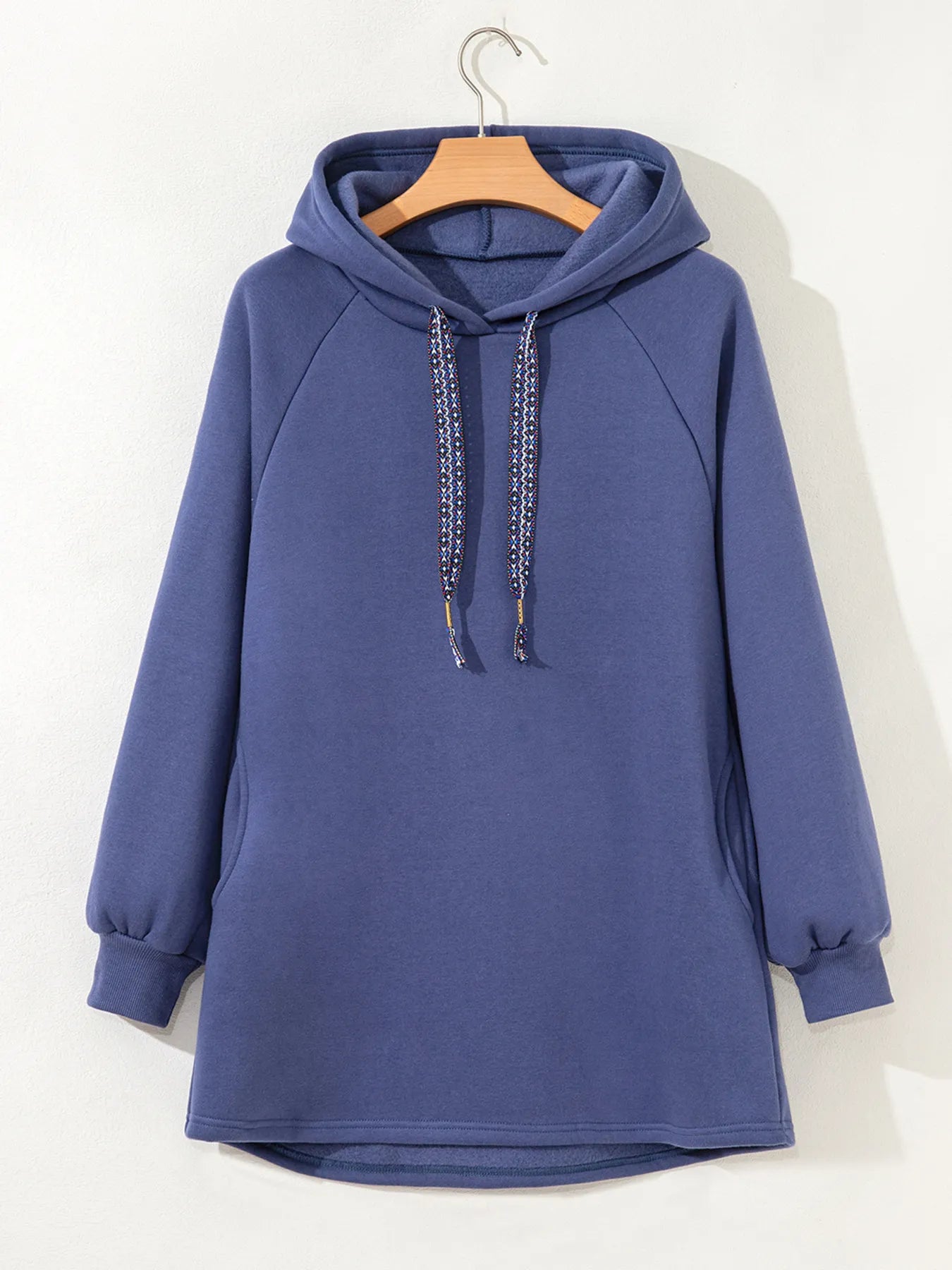 Fleece Lined Adjustable Drawstring Oversize Tunic Hoodie - Salt & Stone