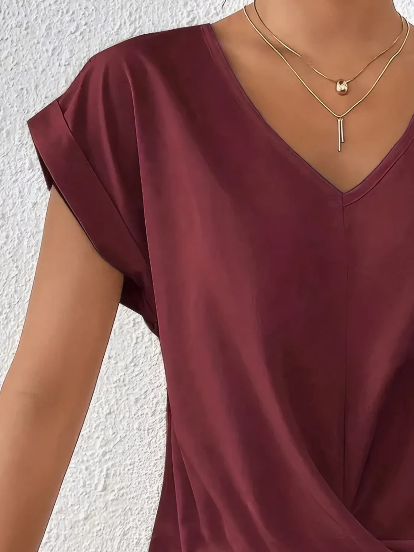 V - Neck Twist Front Top - Salt & Stone