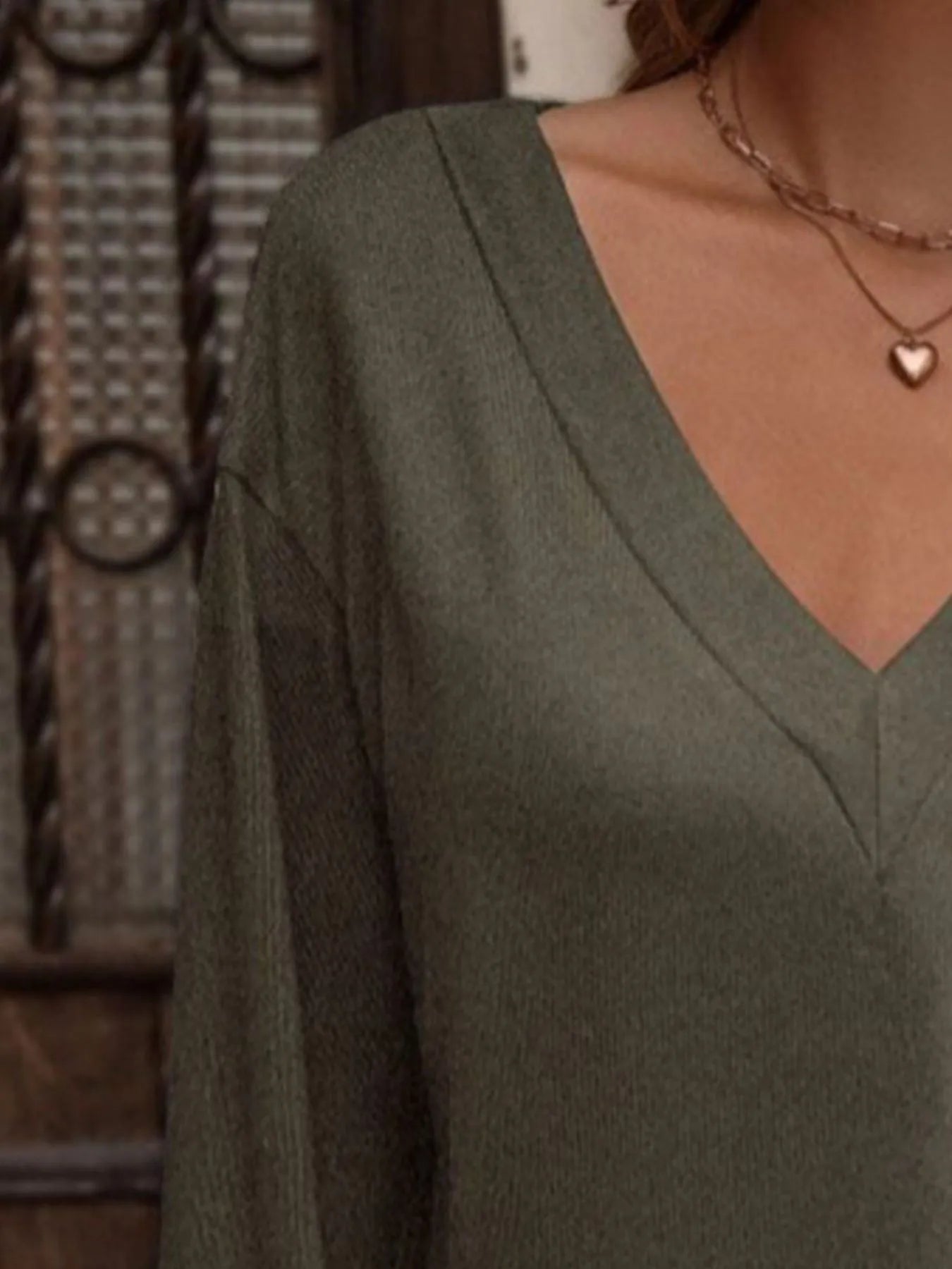 V - Neck Long Sleeve T-Shirt - Salt & Stone