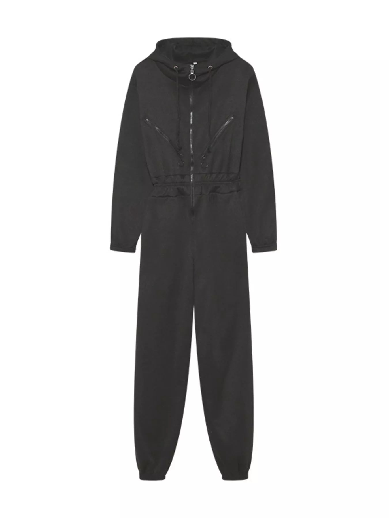 Hooded Zip - Up Long Sleeve Jumpsuit - Salt & Stone