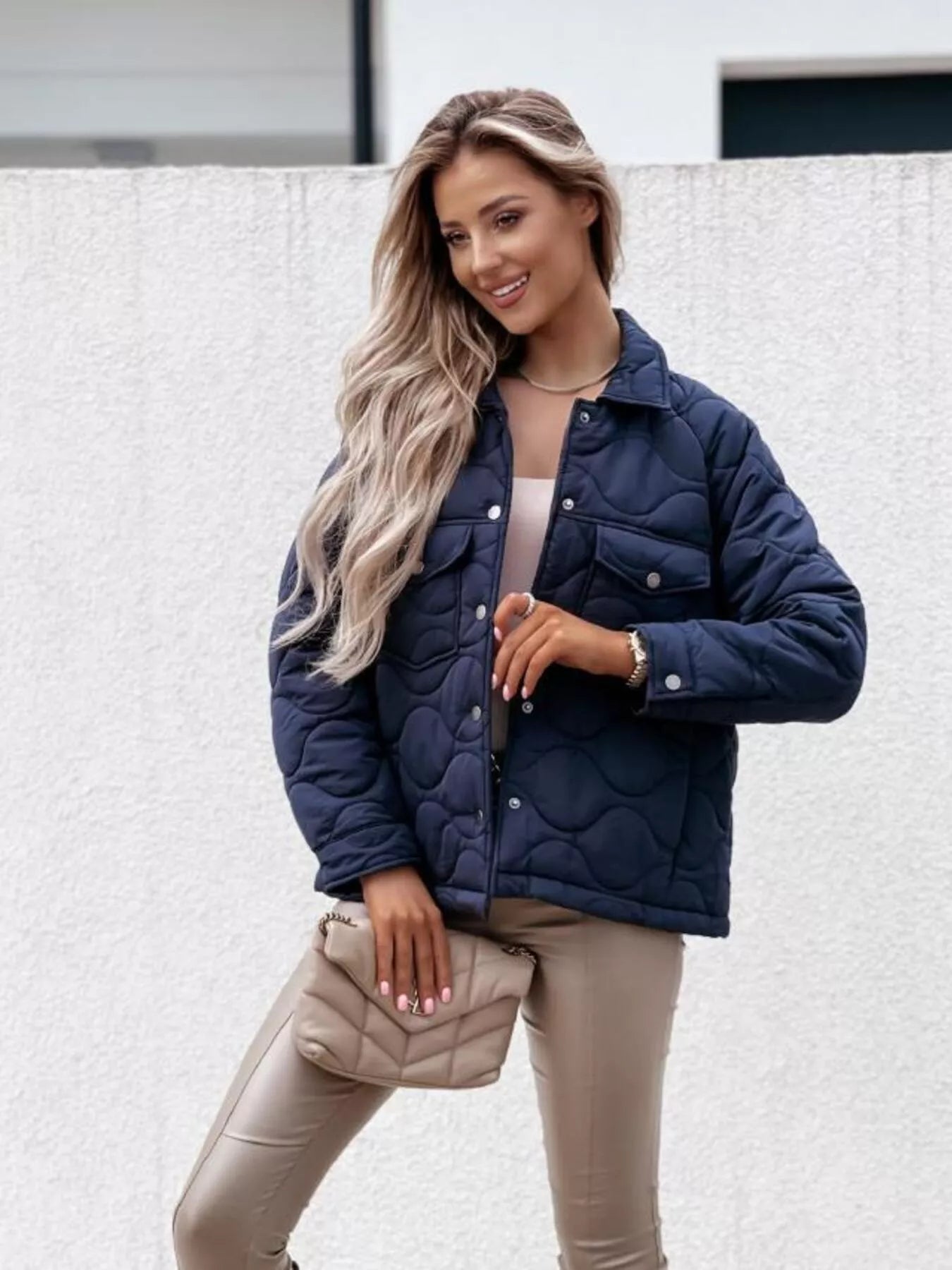 Quilted Snap - Down Casual Jacket - Salt & Stone