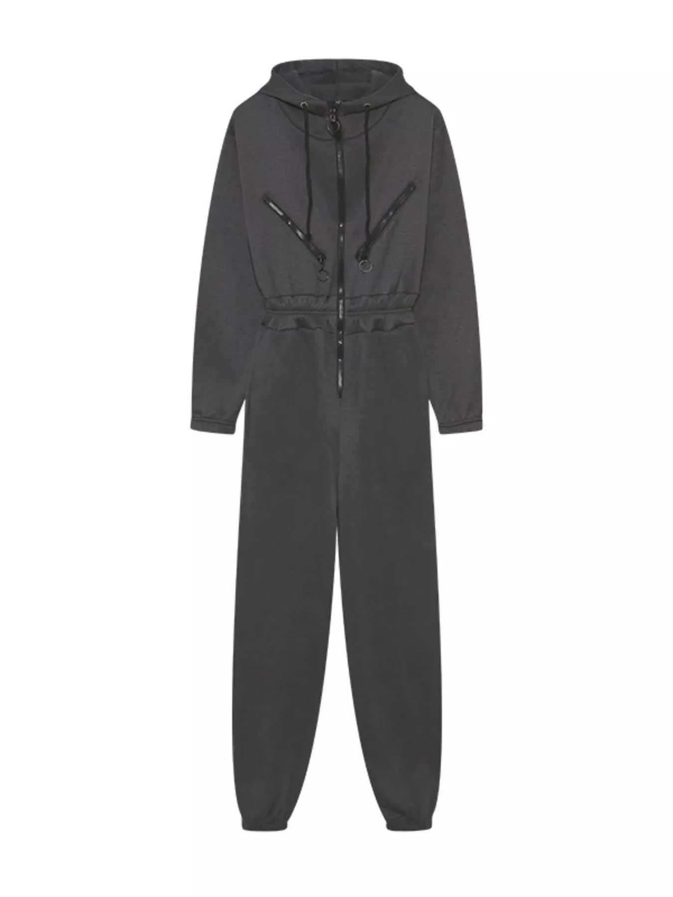 Hooded Zip - Up Long Sleeve Jumpsuit - Salt & Stone