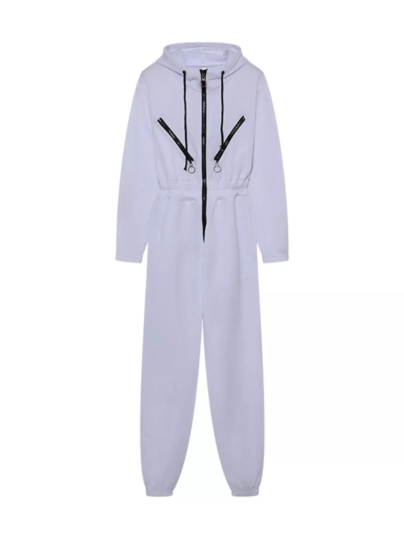 Hooded Zip - Up Long Sleeve Jumpsuit - Salt & Stone
