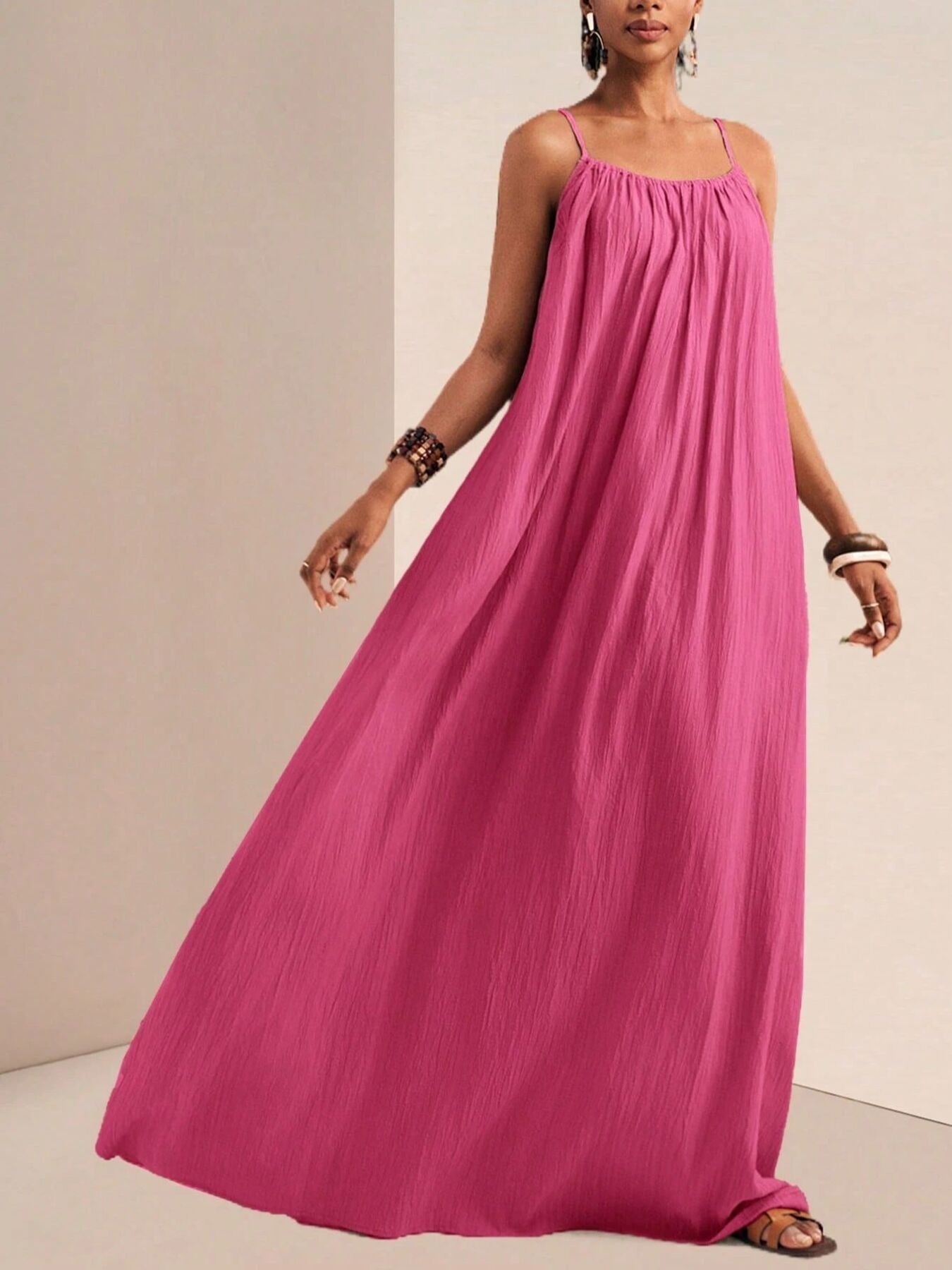 Spaghetti Strap Flowy Maxi Dress - Salt & Stone