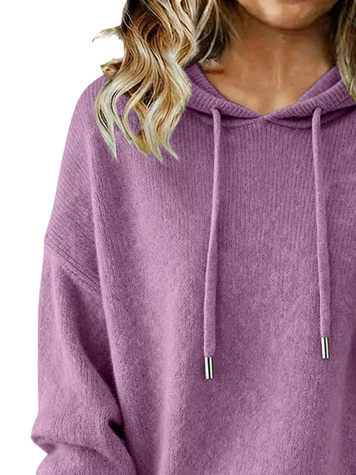 Drawstring Long Sleeve Hooded Sweater - Salt & Stone