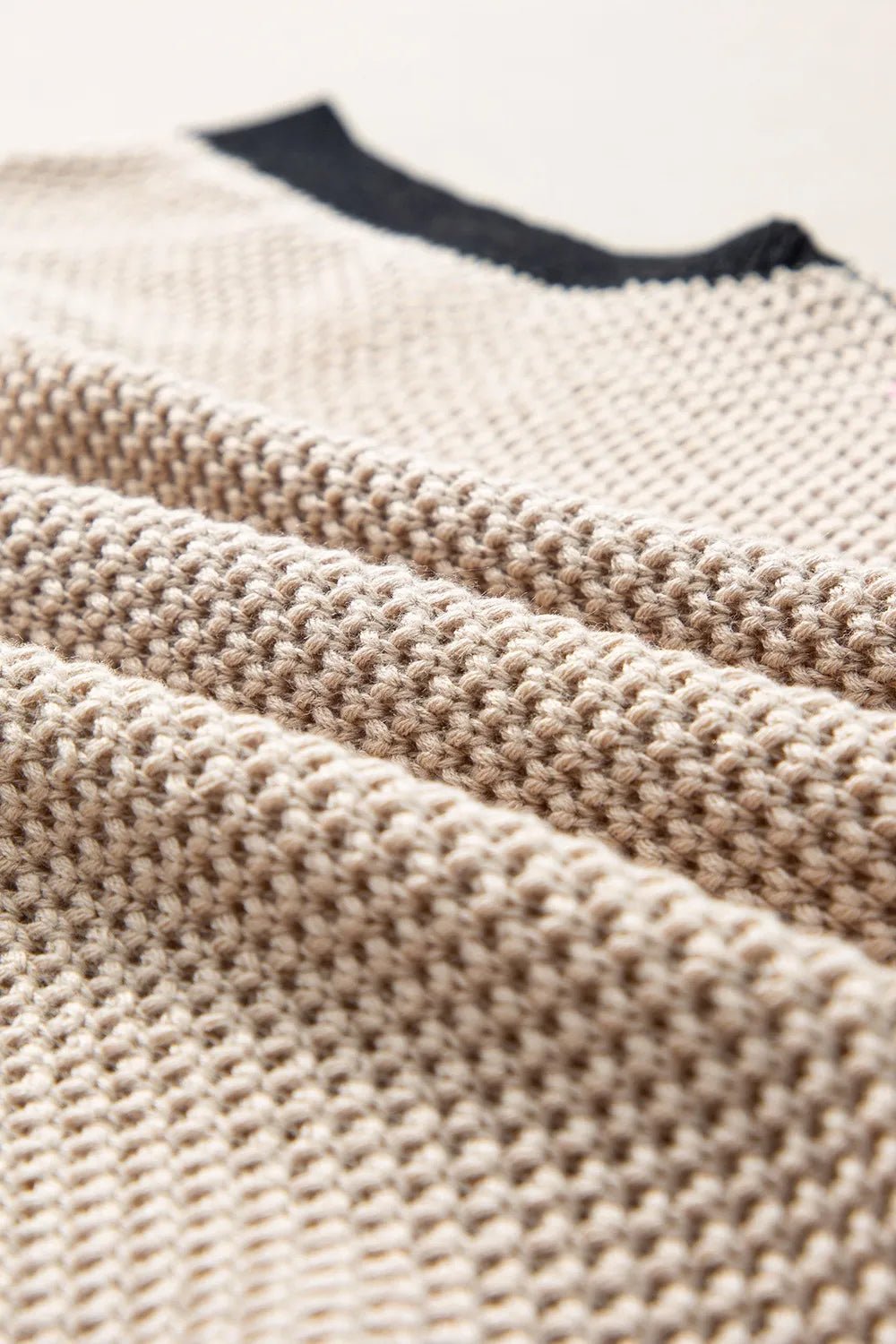 Textured Knit Sweater with Contrast Trim Details - Salt & Stone