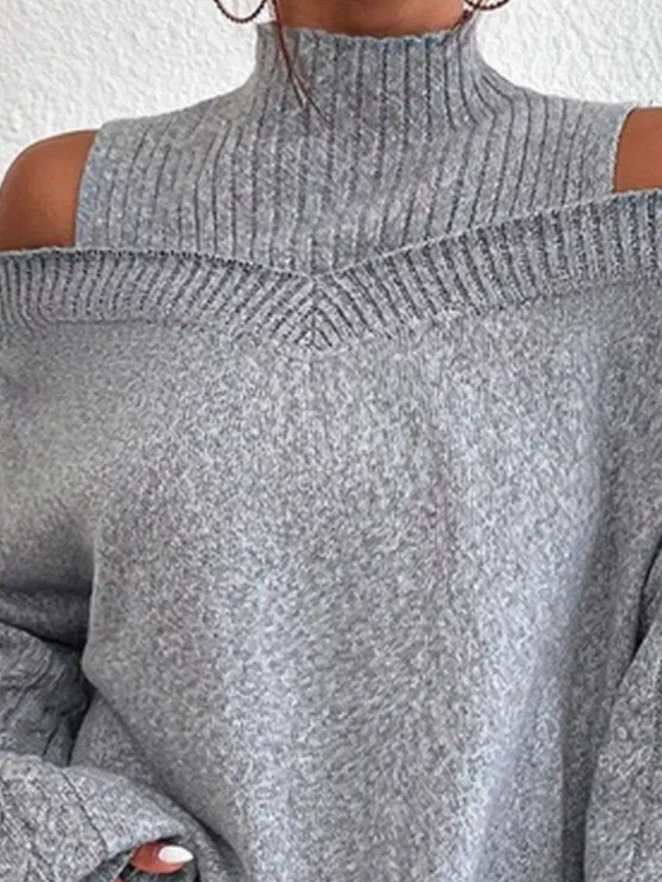 Cold Shoulder Turtleneck Sweater - Salt & Stone