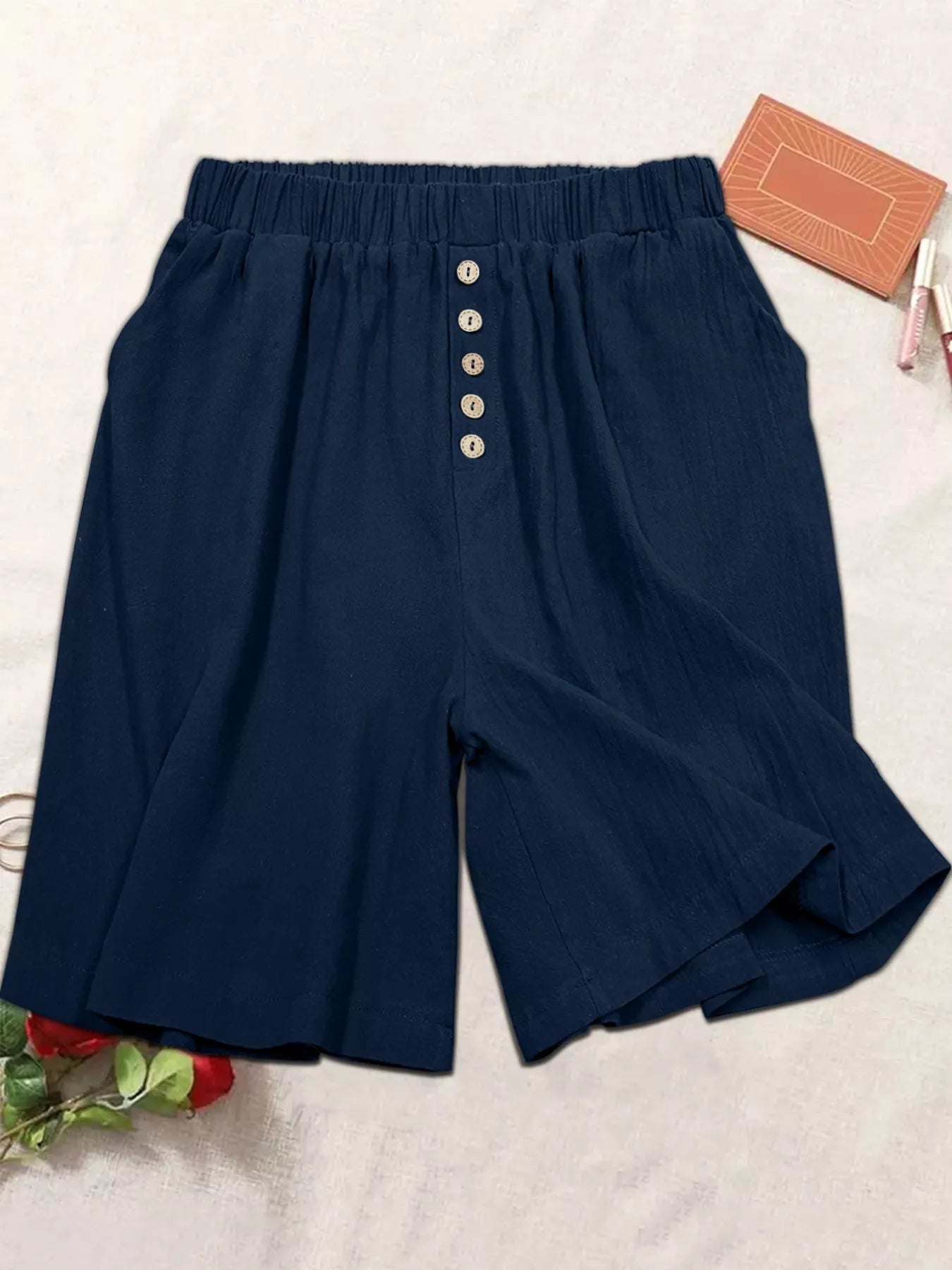 Plus Size Elastic Waist Casual Shorts - Salt & Stone