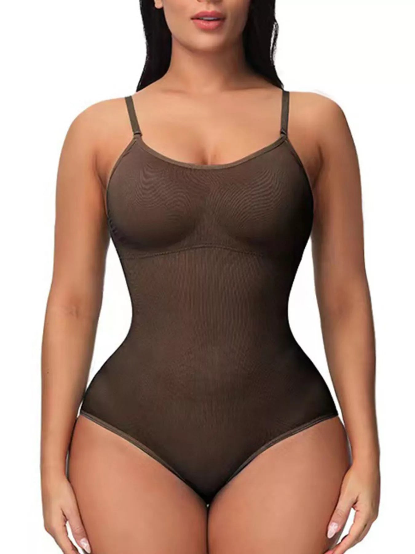 Full Size Seamless Scoop Neck Shaping Bodysuit Plus Size - Salt & Stone
