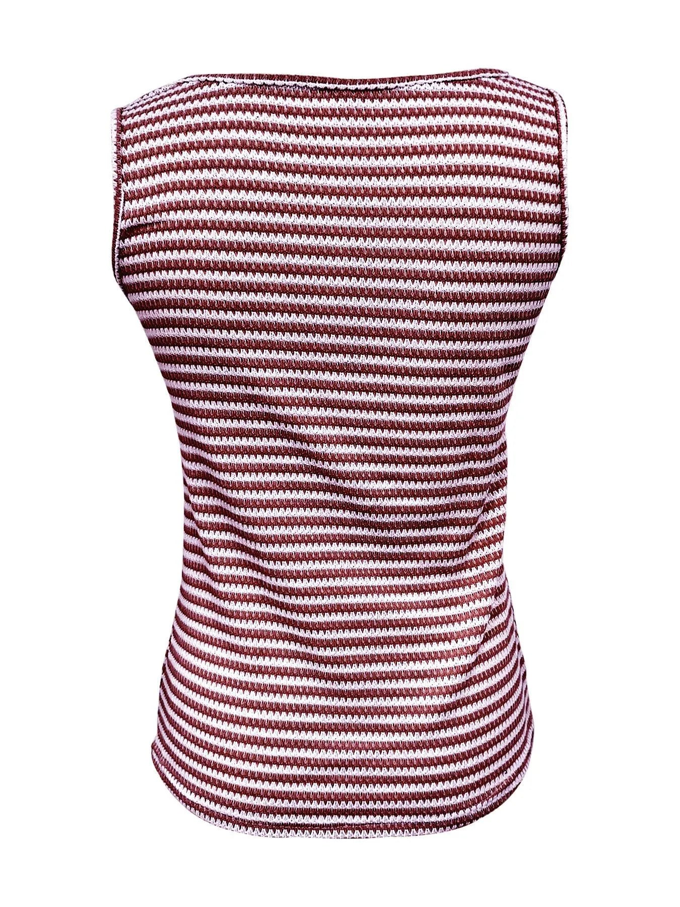 Striped Round Neck Tank Top - Salt & Stone