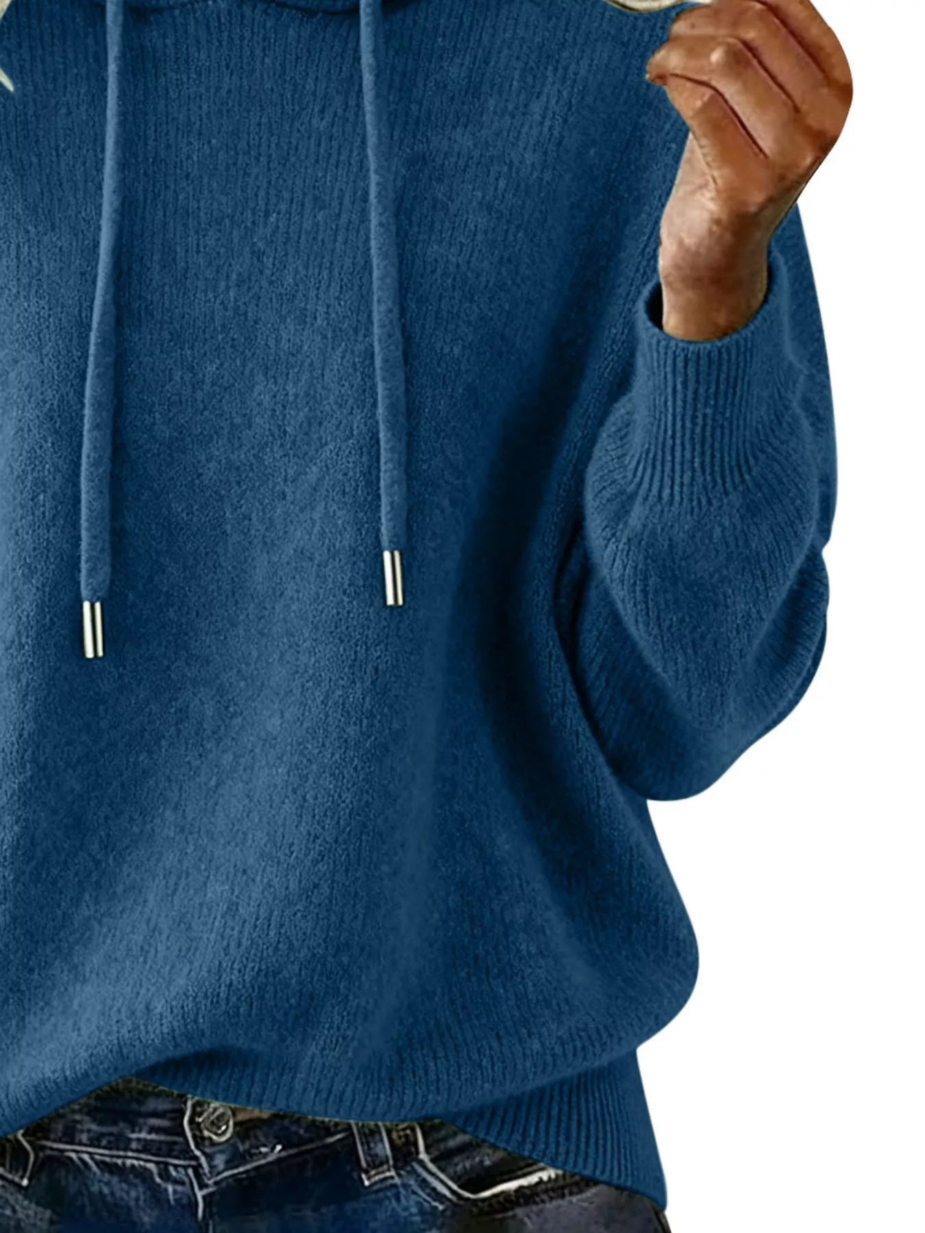 Drawstring Long Sleeve Hooded Sweater - Salt & Stone