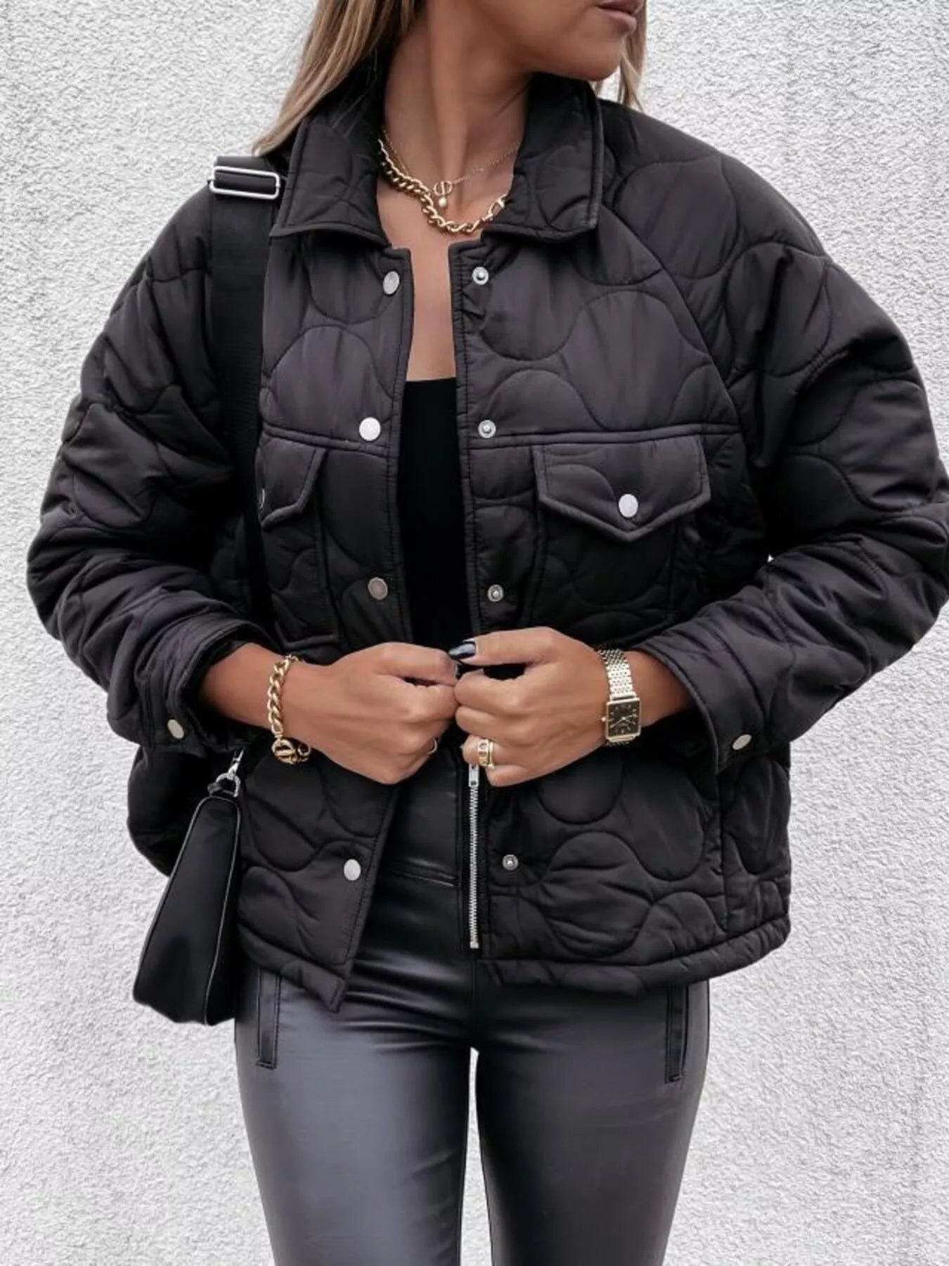 Quilted Snap - Down Casual Jacket - Salt & Stone
