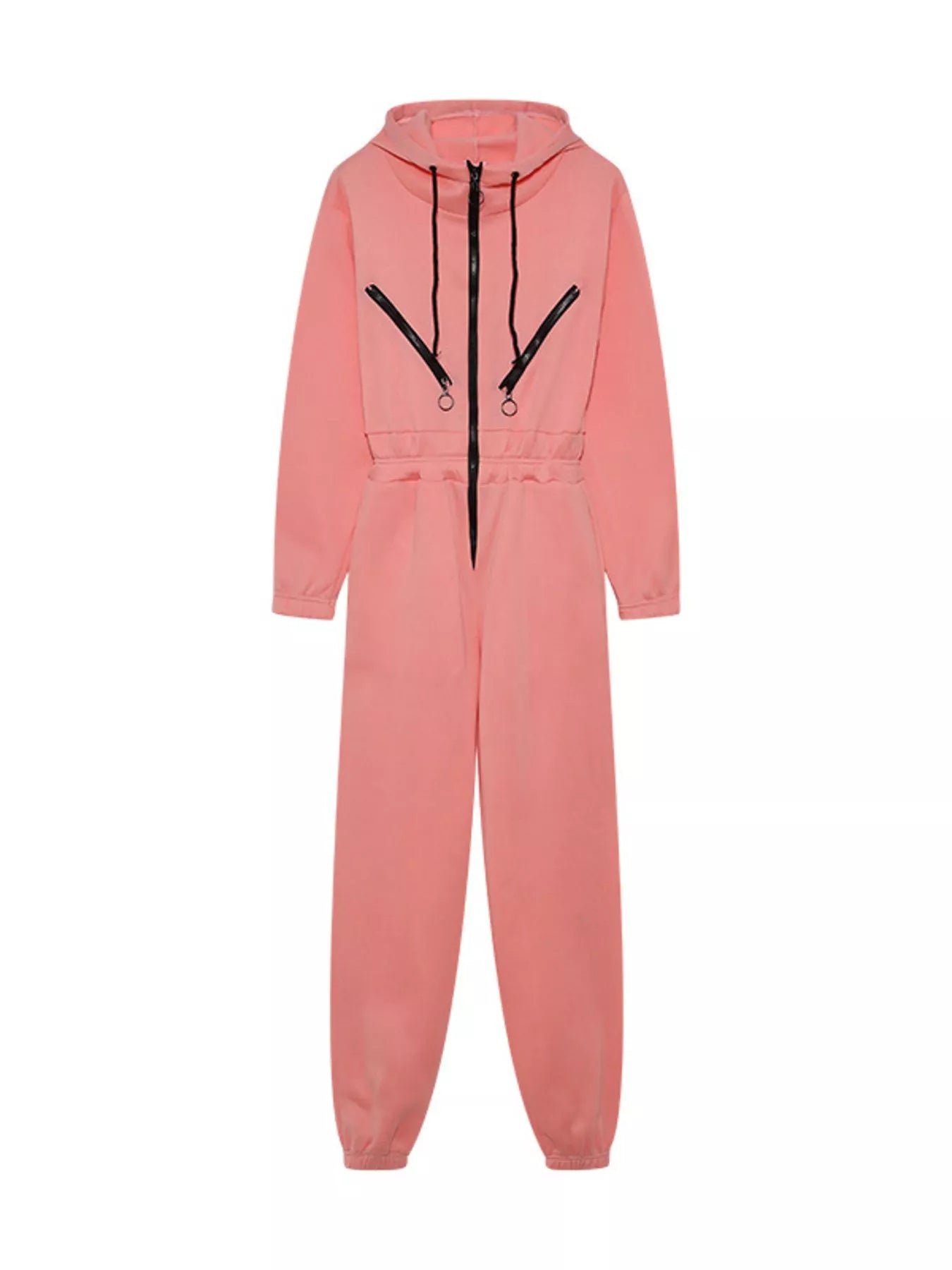 Hooded Zip - Up Long Sleeve Jumpsuit - Salt & Stone