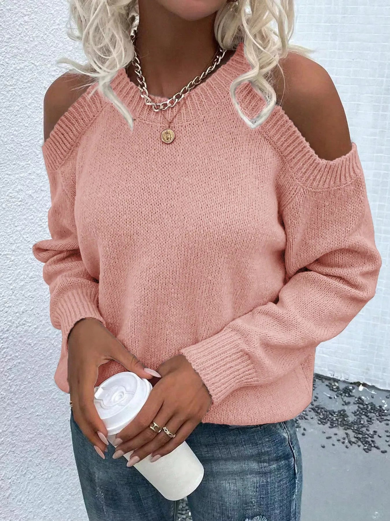 Cold Shoulder Knit Sweater - Salt & Stone