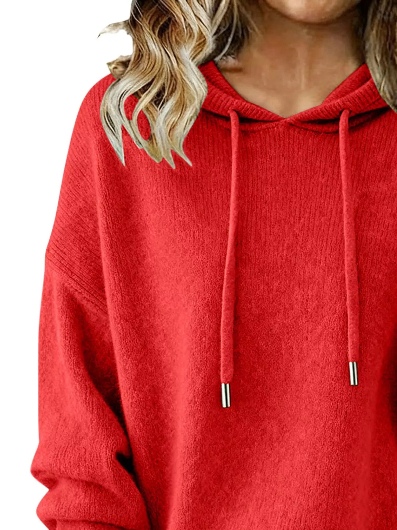 Drawstring Long Sleeve Hooded Sweater - Salt & Stone