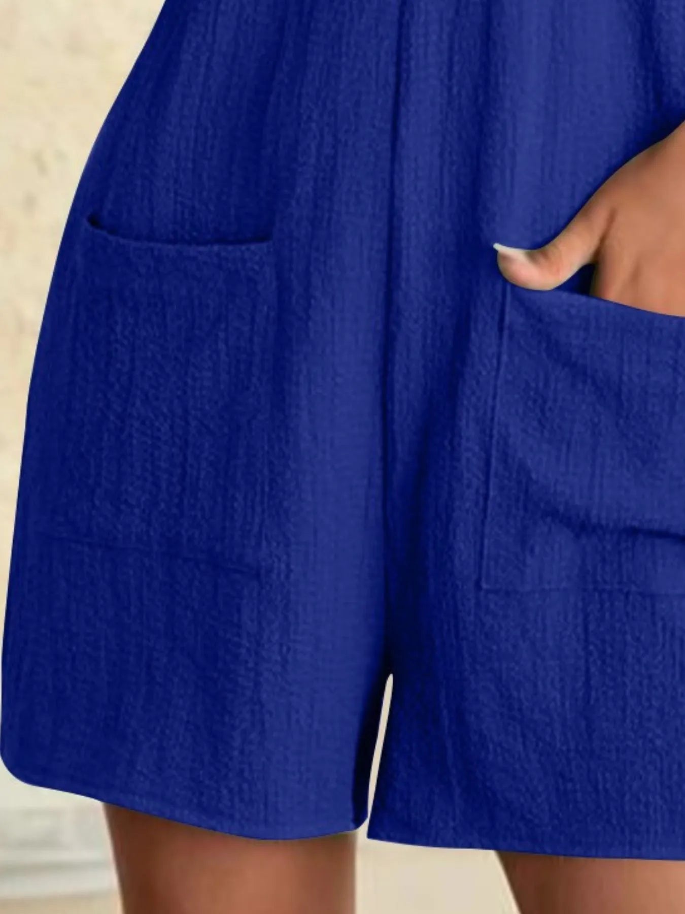 Full Size Knot Strap Romper with Pockets Plus Size - Salt & Stone