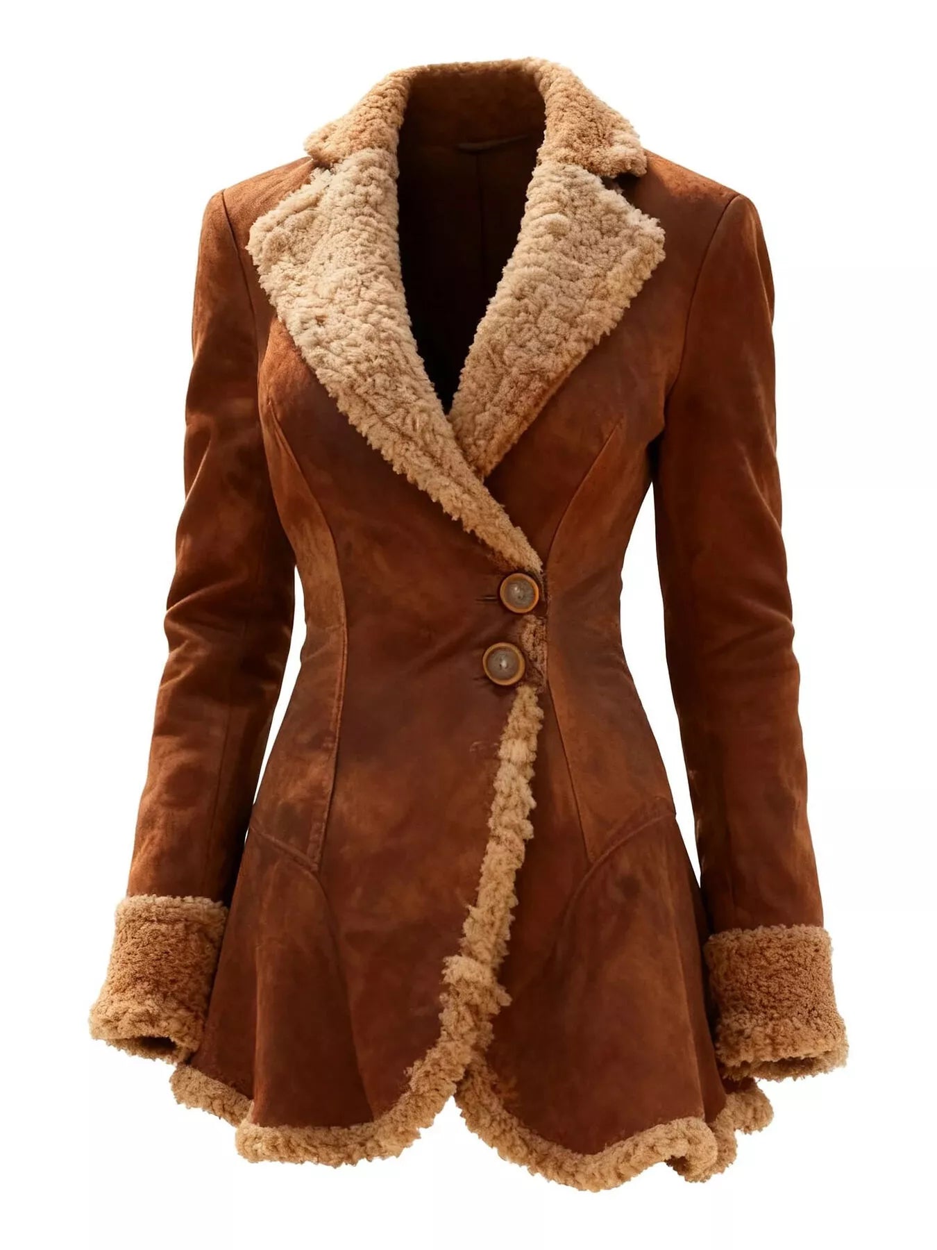 Vintage Suede Sherpa Trimmed Winter Coat - Salt & Stone