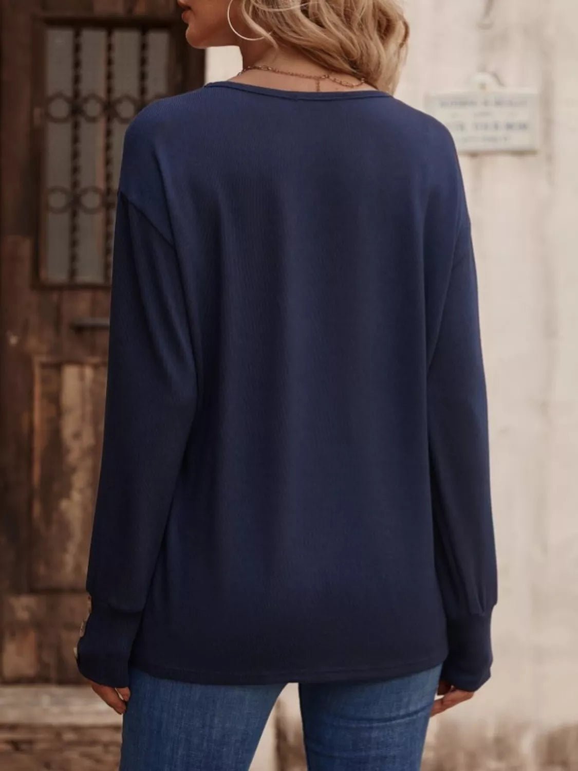 V - Neck Long Sleeve T-Shirt - Salt & Stone