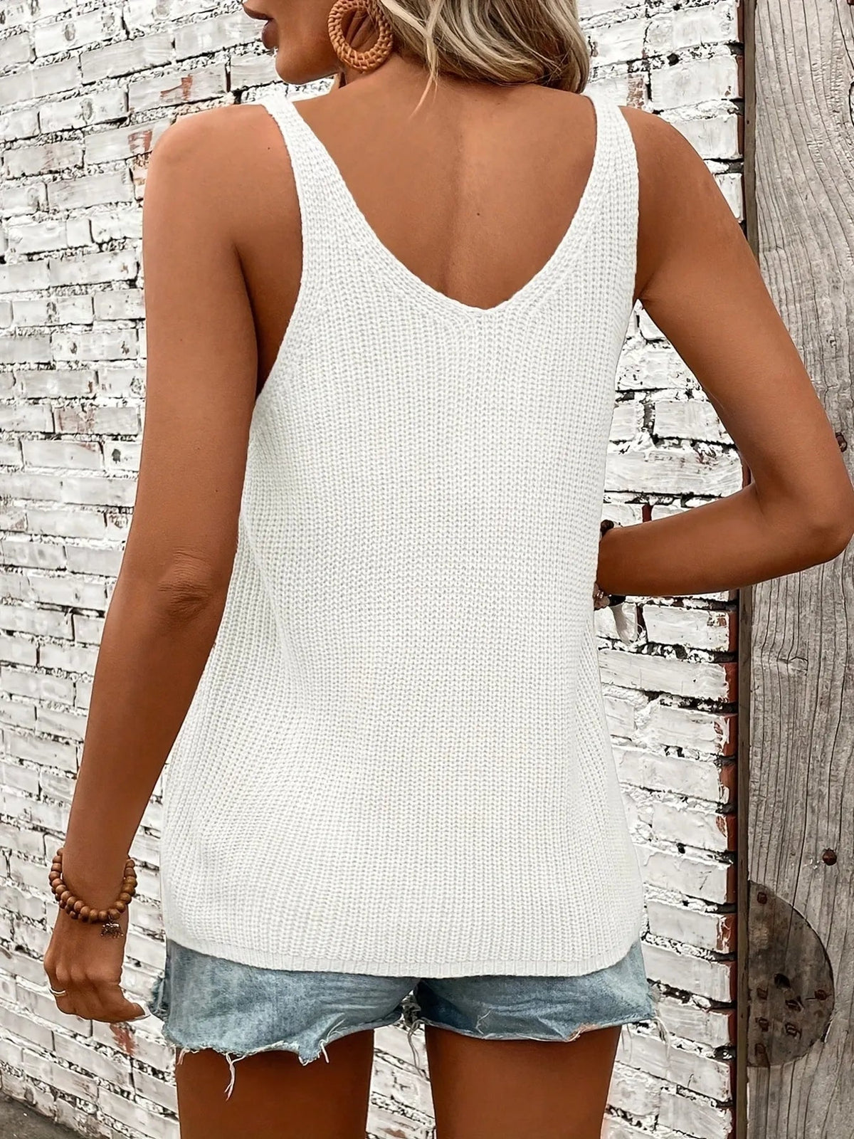 Basic Style V-Neck Knit Cami - Salt & Stone