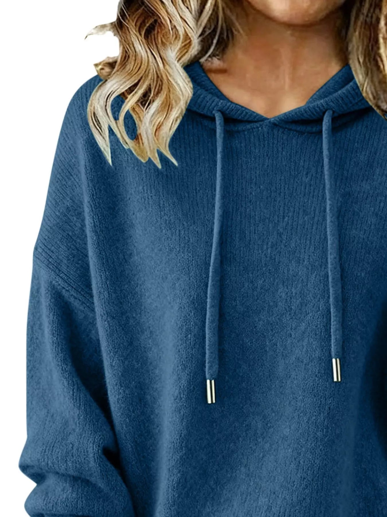 Drawstring Long Sleeve Hooded Sweater - Salt & Stone