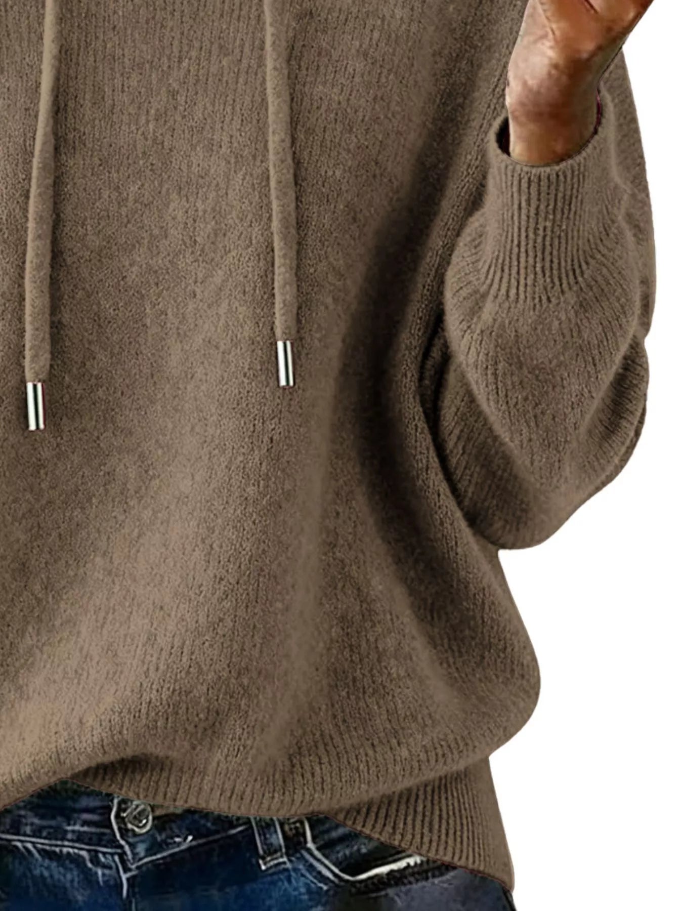 Drawstring Long Sleeve Hooded Sweater - Salt & Stone