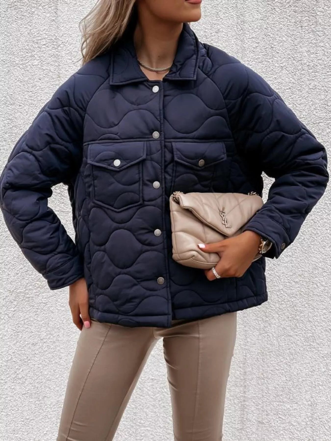 Quilted Snap - Down Casual Jacket - Salt & Stone