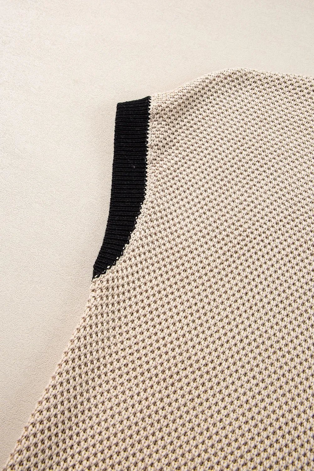 Textured Knit Sweater with Contrast Trim Details - Salt & Stone