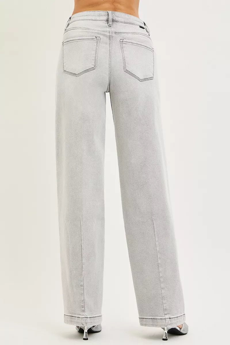 RISEN Slouchy Baggy Jeans with Contrast Stitching - Salt & Stone